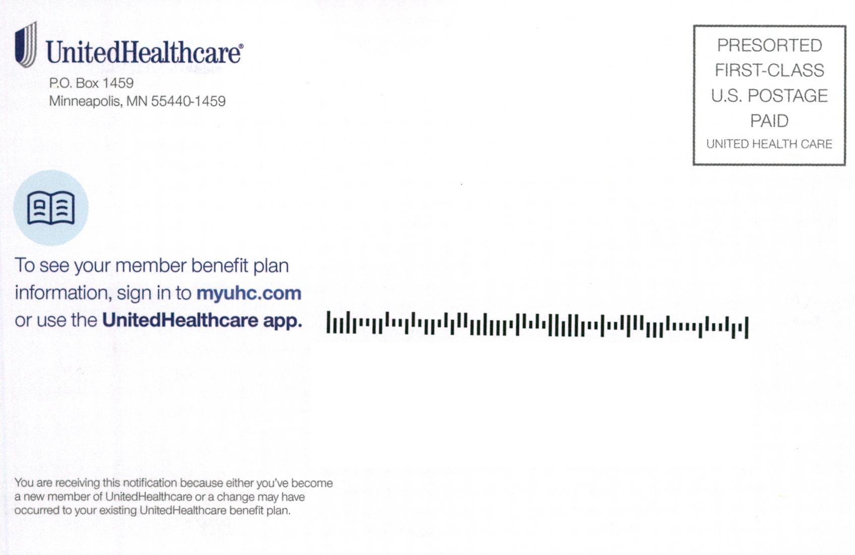 UnitedHealthcare envelope 1
